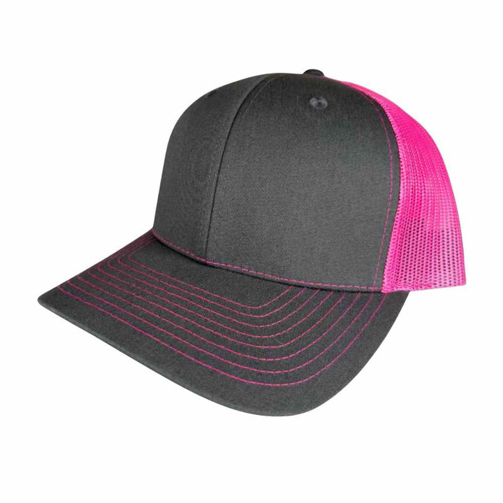 RICHARDSON 112 TRUCKER - Charcoal/Neon Pink