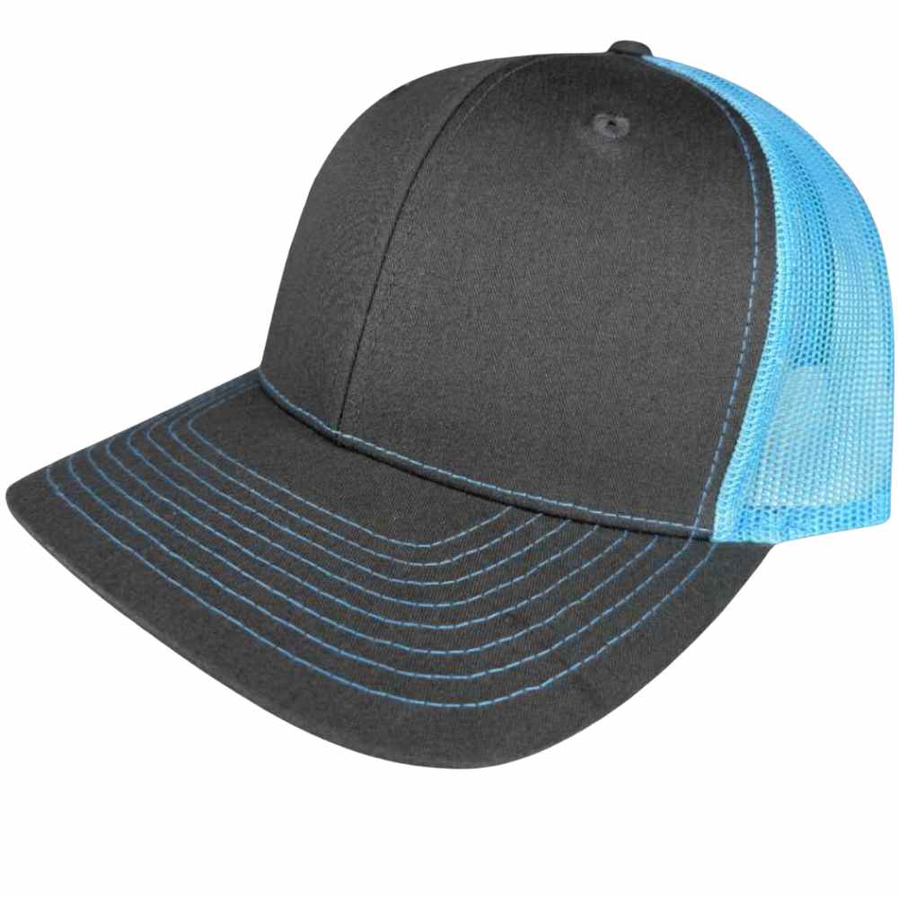 RICHARDSON 112 TRUCKER - Gris chiné/Bleu royal