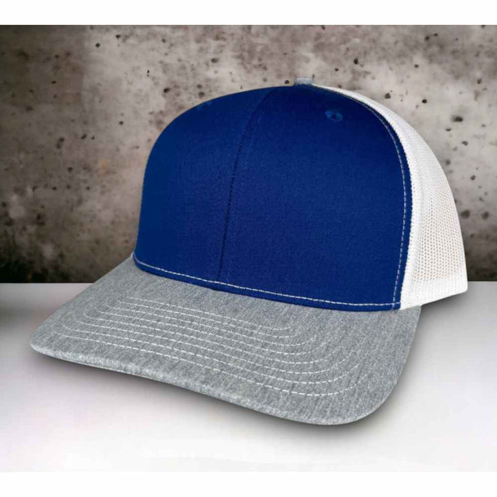 RICHARDSON 112 TRUCKER - Gris chiné/Bleu royal